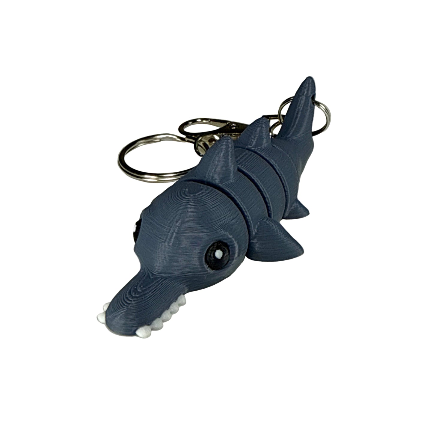 Poisson-scie - Porte-clés imprimé en 3D pour animaux de compagnie - Jouet articulé flexible anti-stress