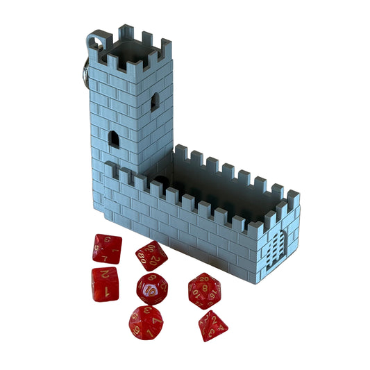 Foldable Castle Dice Tower - Portable 3D Printed Tabletop RPG Accessory