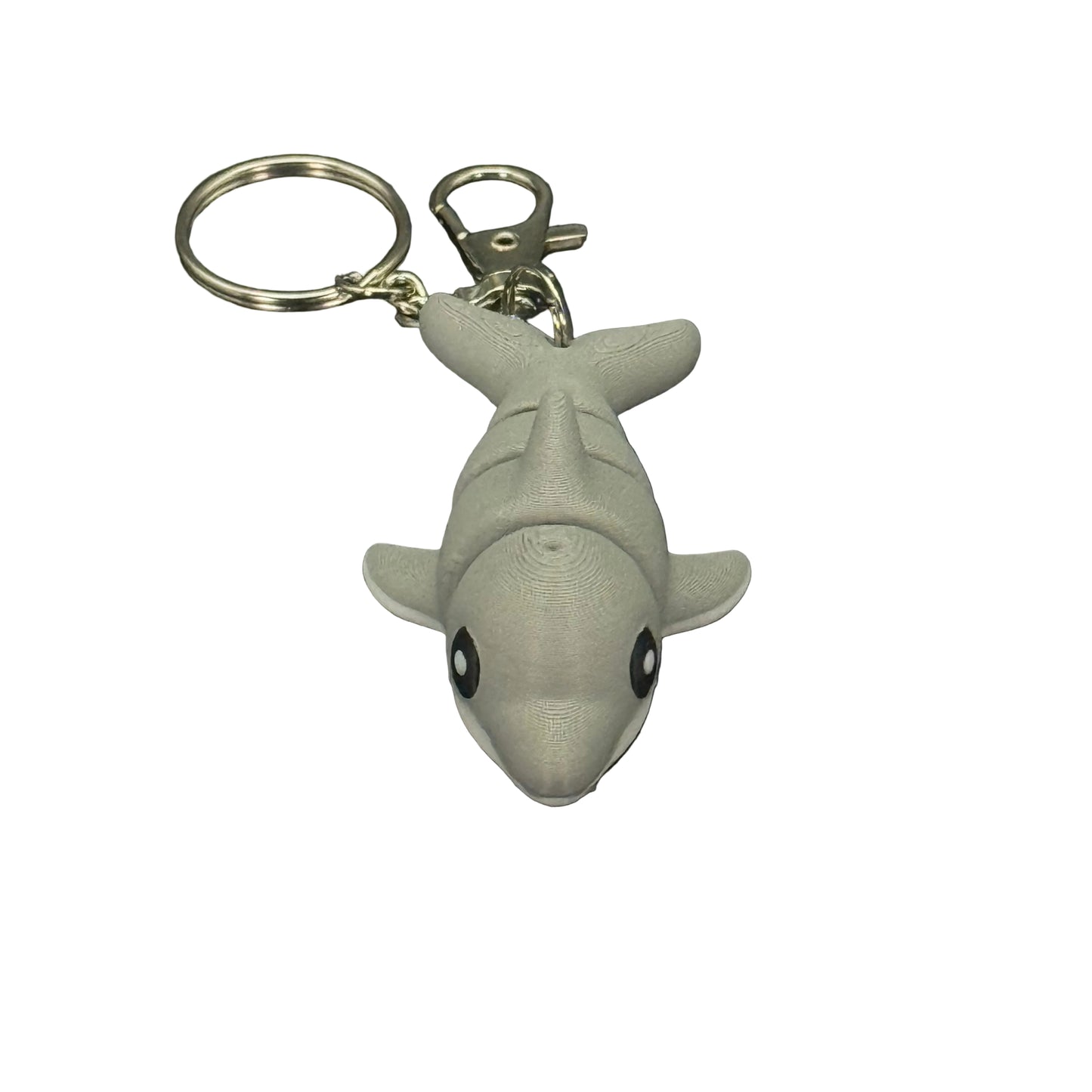Dolphin - 3D Printed Pet Keychain - Flexible Articulating Fidget Stress Relief Toy