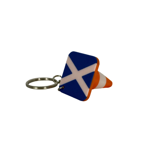 Mini Traffic Cone Keychain - Boston & Scotland 2026 Edition - No Scotland No Party