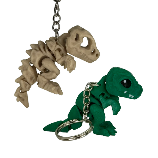 T-Rex Flexi Keychain - Articulated Animal Fidget Keychain