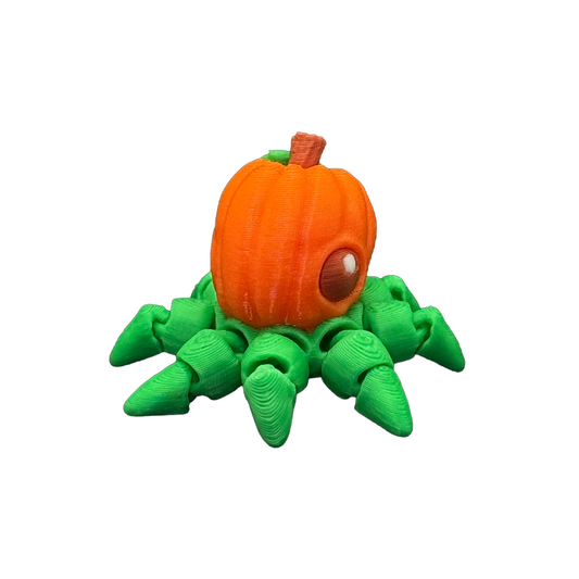 Pumpkin Octopus Hatchling - Halloween 2026 Series - Mini Flexible Fidget Toy
