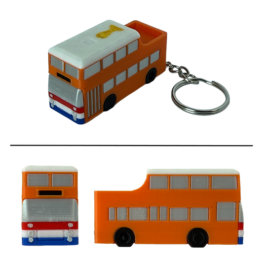 Porte-clés bus hollandais orange - Édition Pays-Bas Coupe du Monde 2026