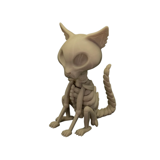 Skeleton Cat Bobblehead Desk Toy