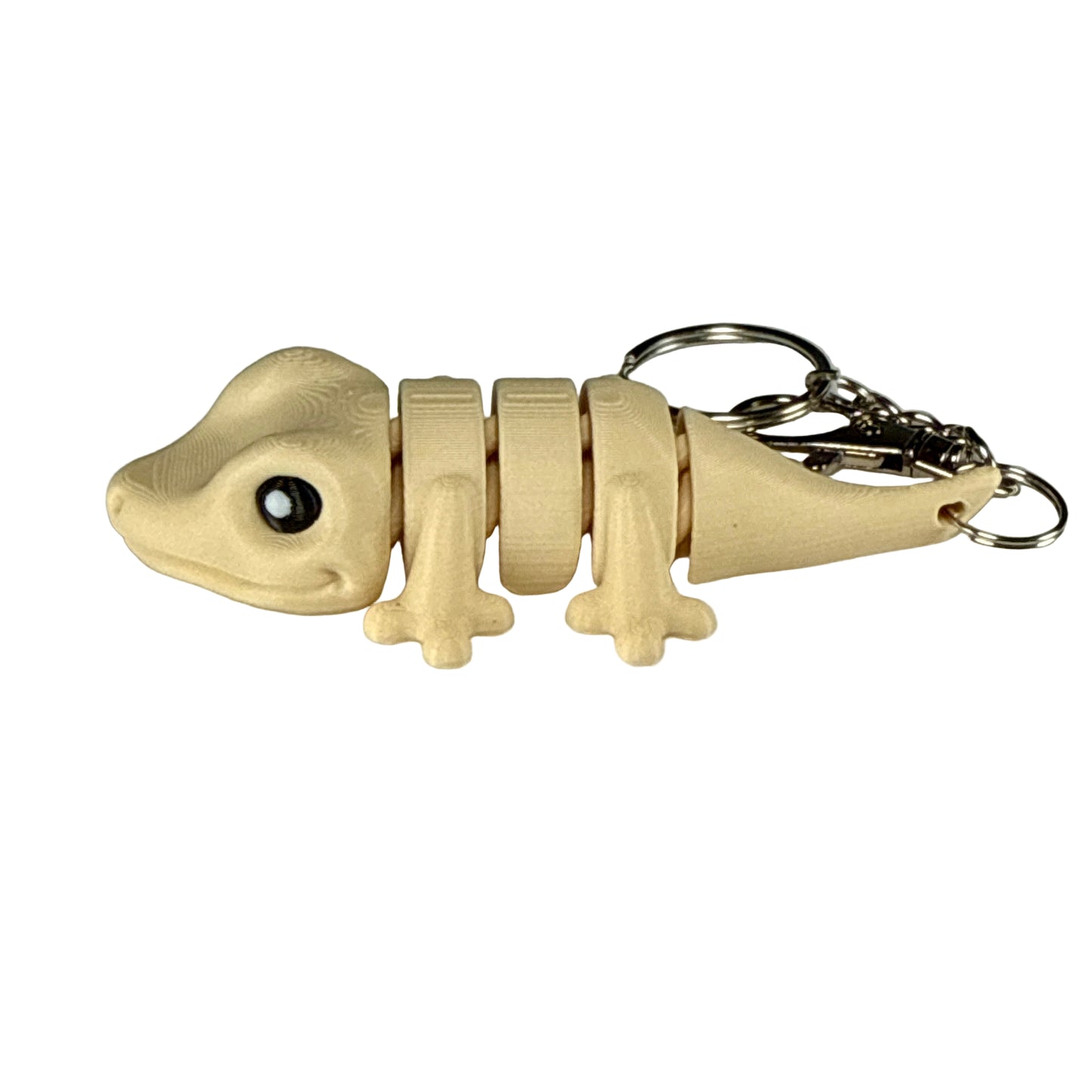 Gecko - 3D Printed Pet Keychain - Flexible Articulating Fidget Stress Relief Toy