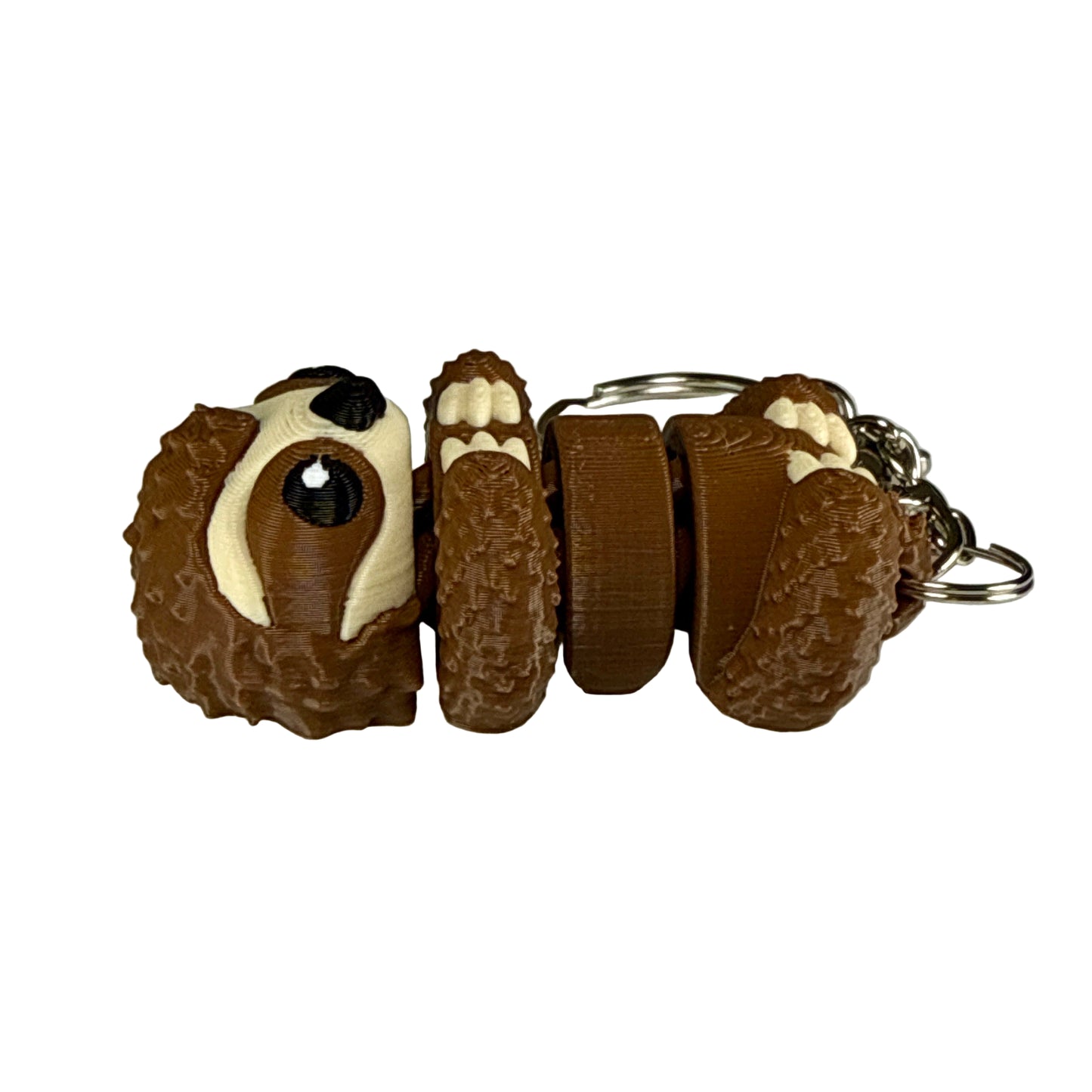 Sloth - 3D Printed Pet Keychain - Flexible Articulating Fidget Stress Relief Toy
