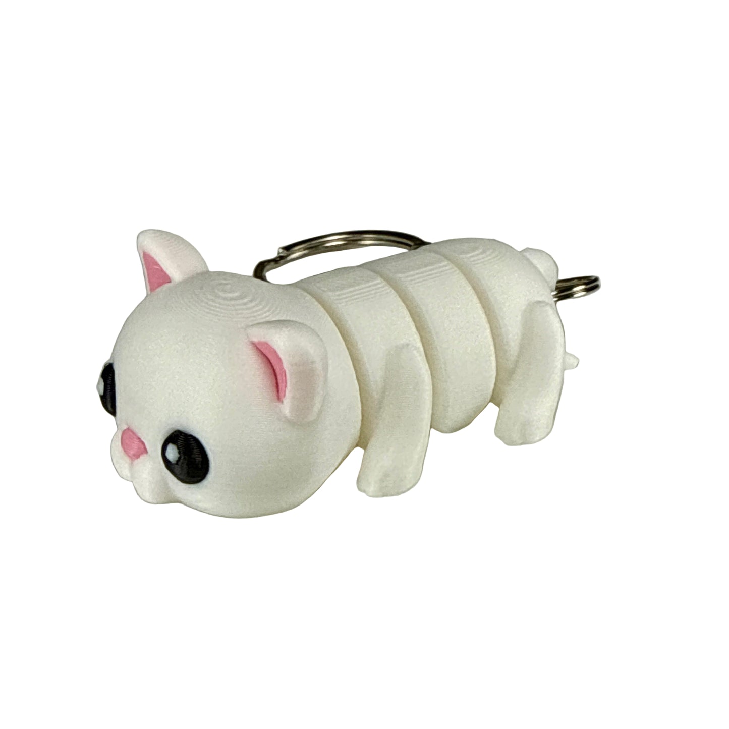 Kitty Cat - 3D Printed Pet Keychain - Flexible Articulating Fidget Stress Relief Toy