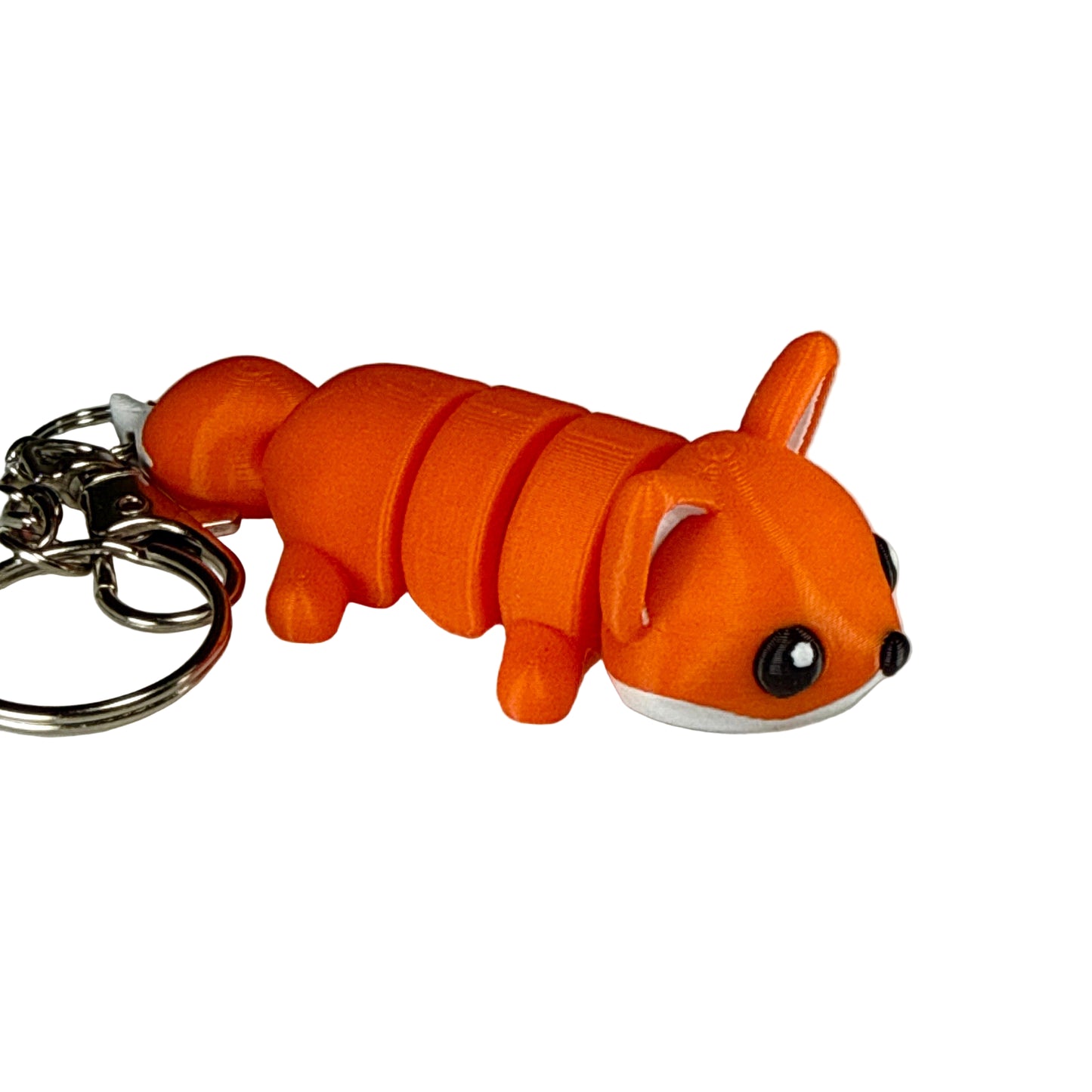 Fox - 3D Printed Pet Keychain - Flexible Articulating Fidget Stress Relief Toy
