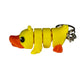 Duck - 3D Printed Pet Keychain - Flexible Articulating Fidget Stress Relief Toy