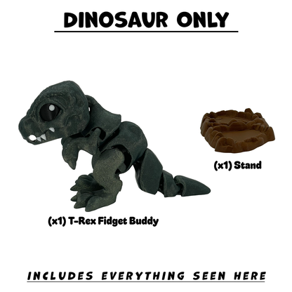T-Rex - Fidget Buddy - [Emerald Sparkle Limited Edition] - Articulated Desk Toy