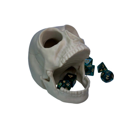 Torre de dados Cráneo Gritón – Lanzador de dados compacto para juegos de mesa