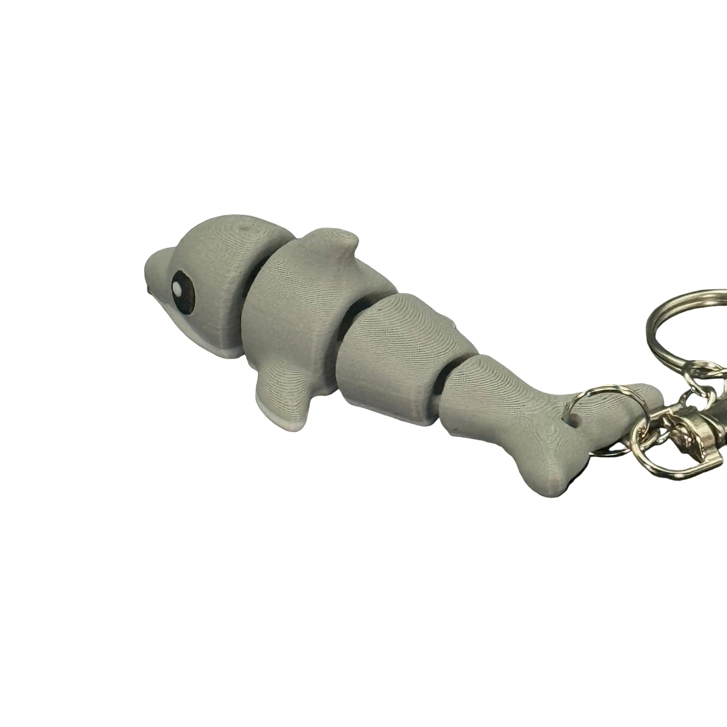 Dolphin - 3D Printed Pet Keychain - Flexible Articulating Fidget Stress Relief Toy