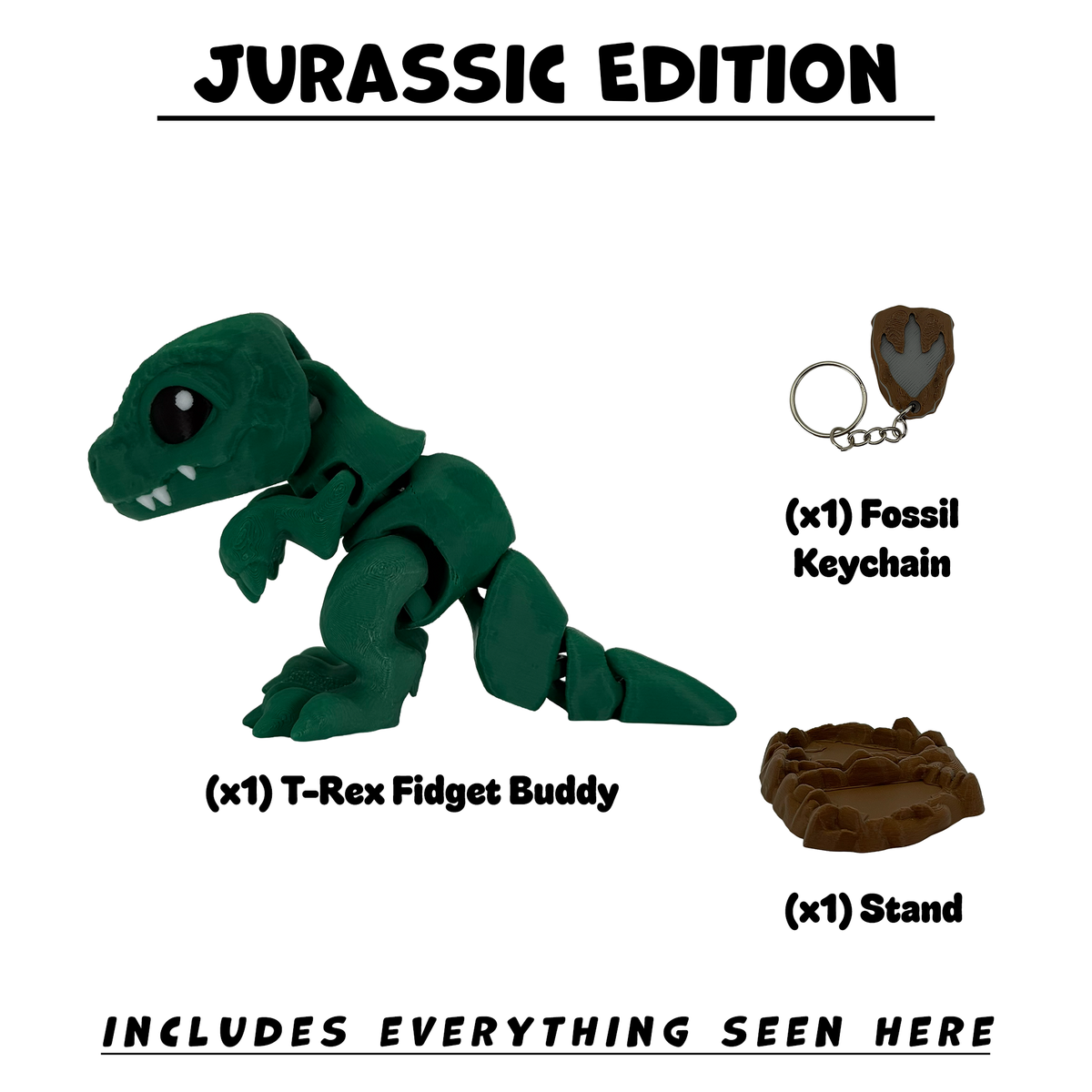 T-Rex Flexi Fidget Buddy - Articulated Desk Toy
