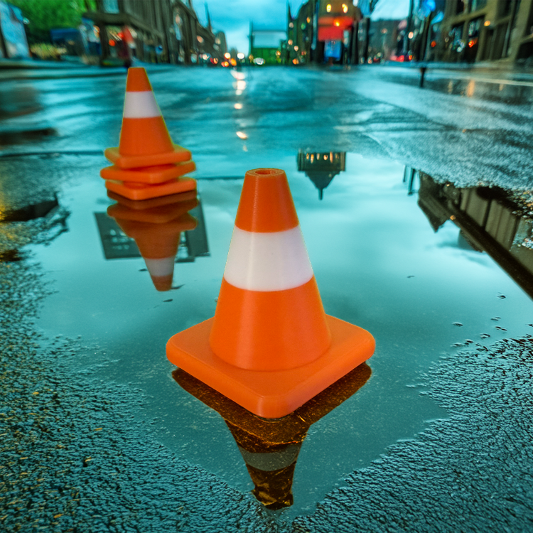 Mini Traffic Cone - Desktop Decor - Scotland World Cup Accessory