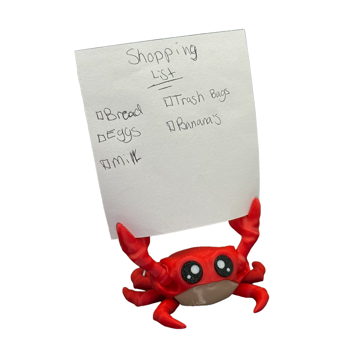 Charlie the Comfort Crab - Magnetic Note Holder