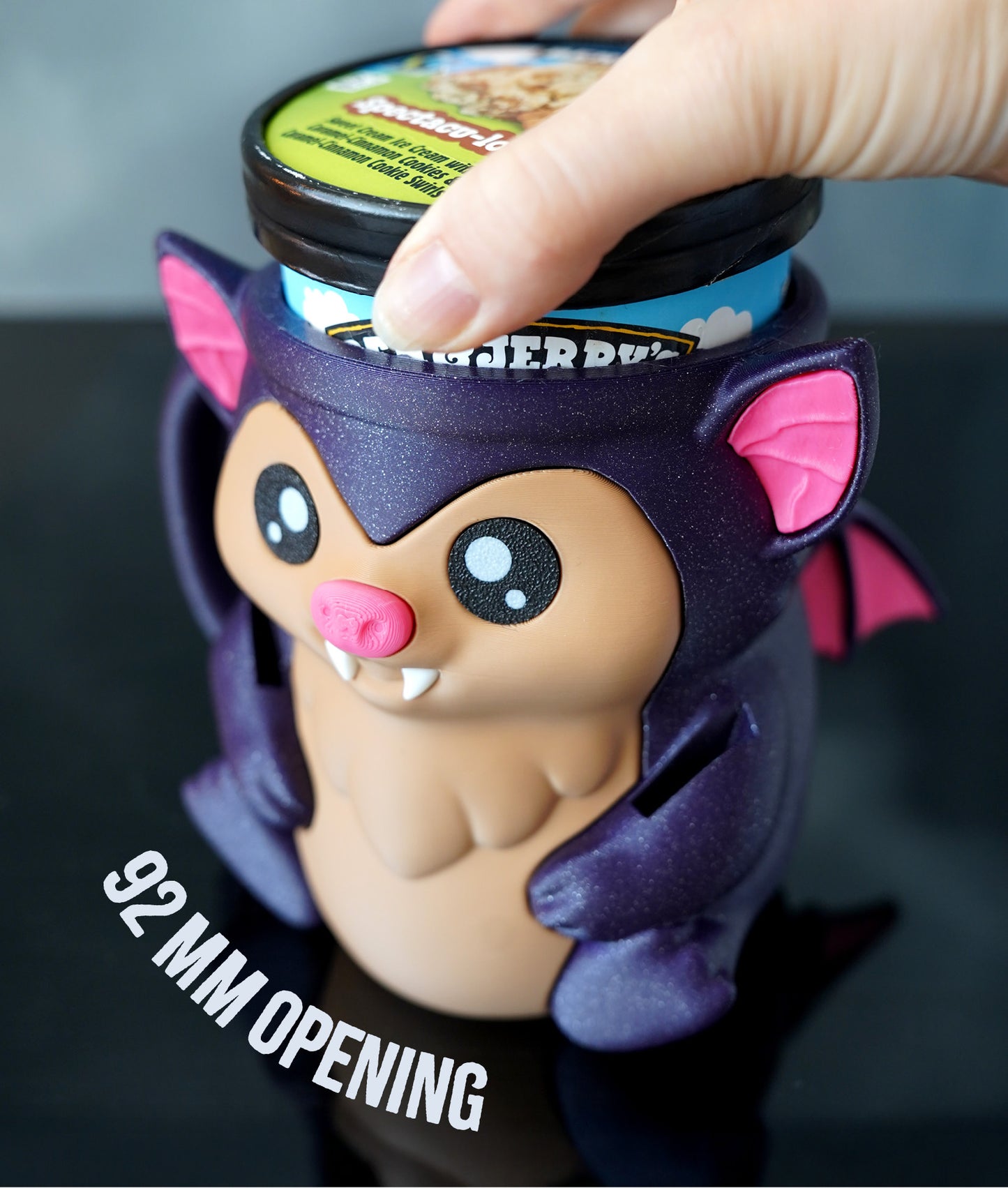 Bramble - The Ice Cream Pint Holding Bat - Pint Pals by LeHa Design