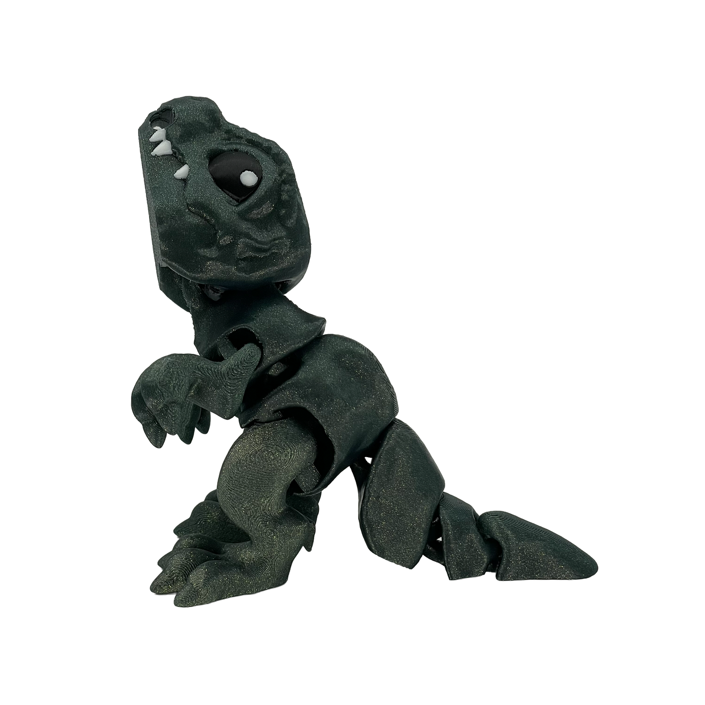 T-Rex - Fidget Buddy - [Emerald Sparkle Limited Edition] - Articulated Desk Toy