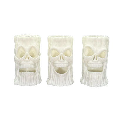 Creepy Skull Candles Set - 3D Printed Skull Tealight Holders (Set of 3)