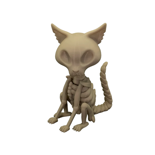 Skeleton Cat Bobblehead Desk Toy