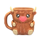 Ferdinand - The Ice Cream Pint Holding Highland Cow - Pint Pals by LeHa Design