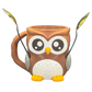 Owlfonso - The Ice Cream Pint Holding Owl - Pint Pals by LeHa Design