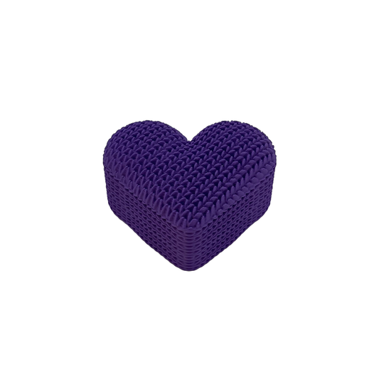 Heart-Shaped Knit Texture Gift Box with Magnetic Lid and Divider