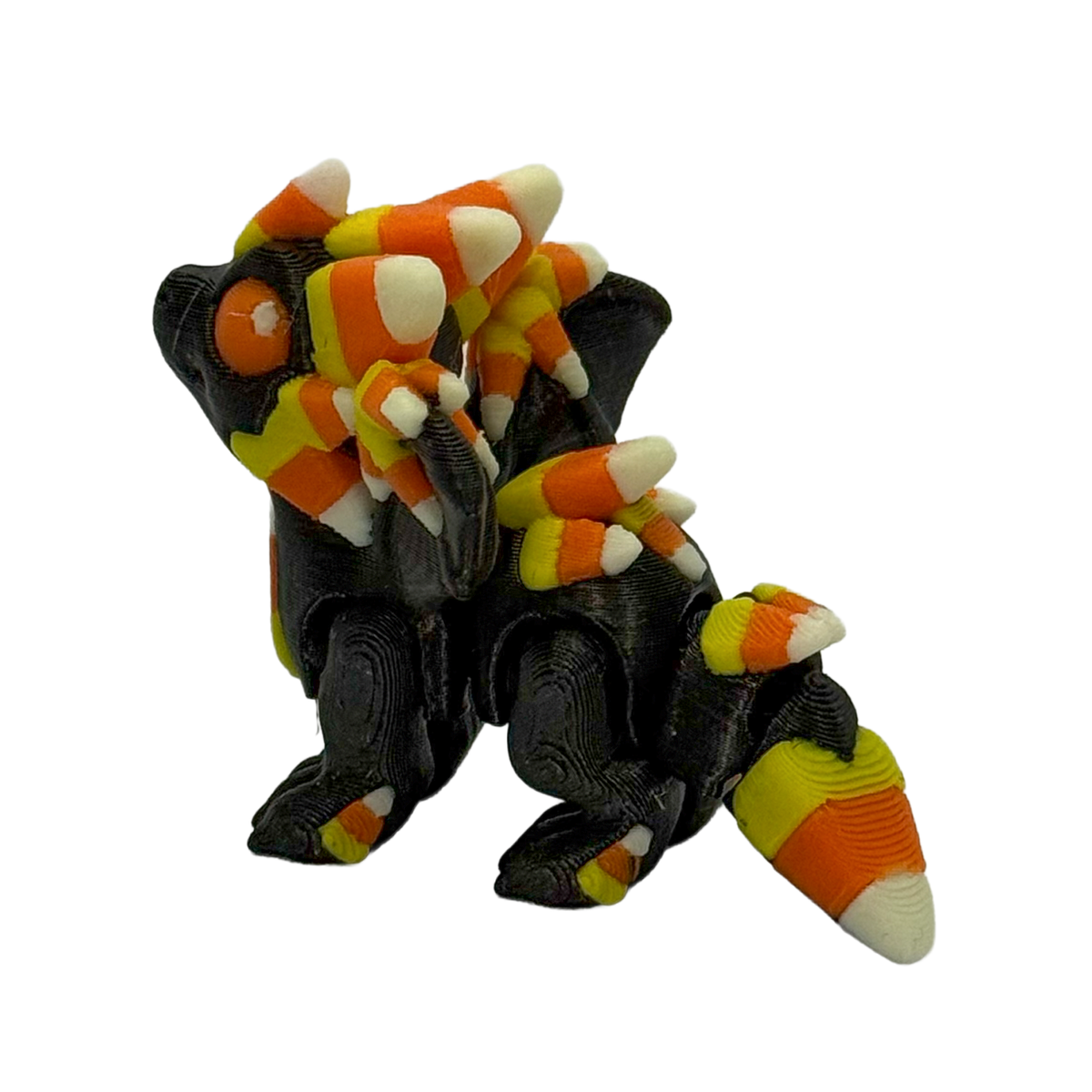 Candy Corn Dragon Hatchling - Halloween 2026 Series - Mini Flexible Fidget Toy