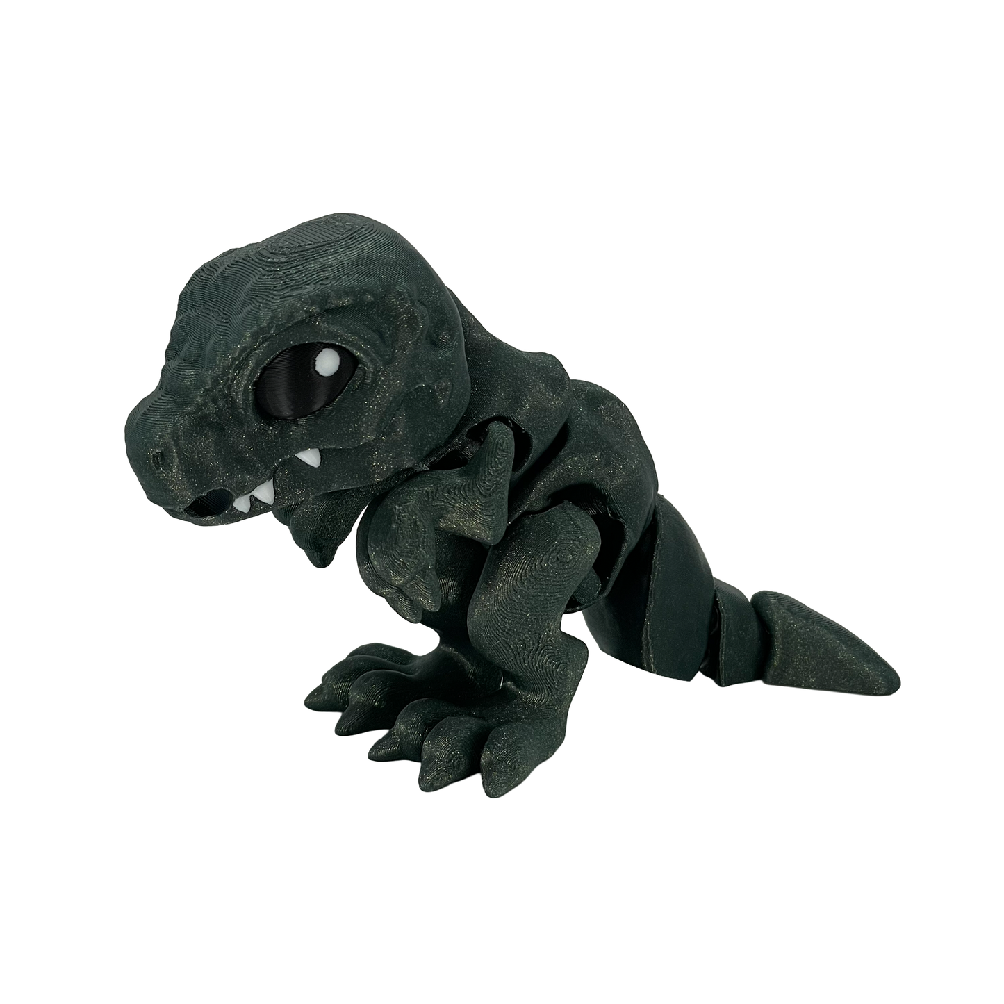 T-Rex - Fidget Buddy - [Emerald Sparkle Limited Edition] - Articulated Desk Toy