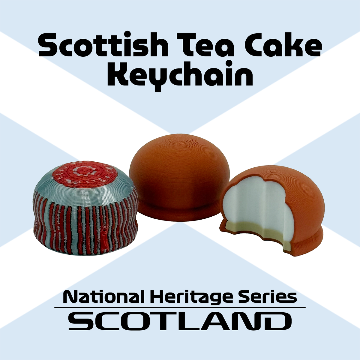 Scottish Tea Cake Keychain - National Heritage Series - Scotland